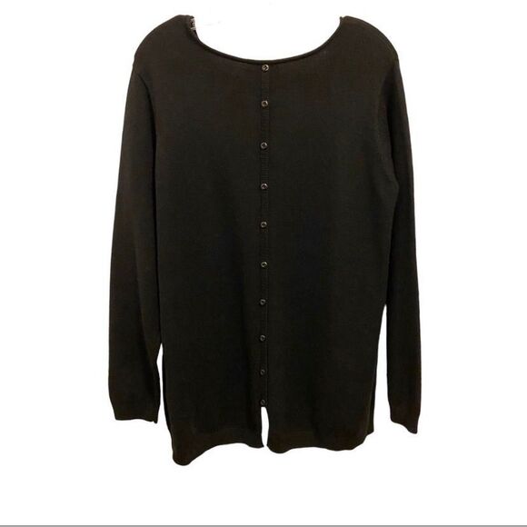 Joseph Ribkoff Black Sweater front Colorful Details - Picture 5 of 9